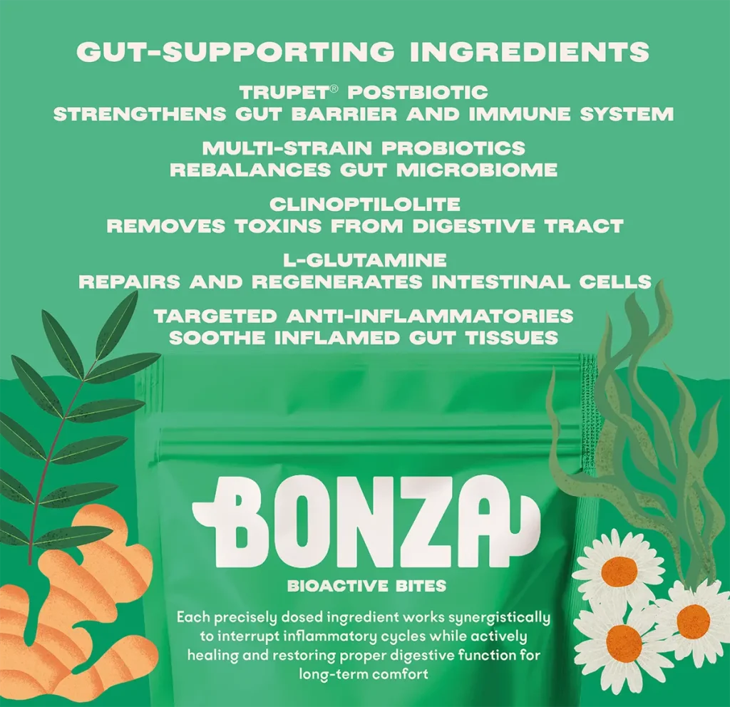 Bonza Belly supplementen Spijsverteringssupplement voor honden IBD Colitis IBS Diarree en Gastritis Wetenschappelijk onderbouwd Vet Approved Gut and Digestive Health