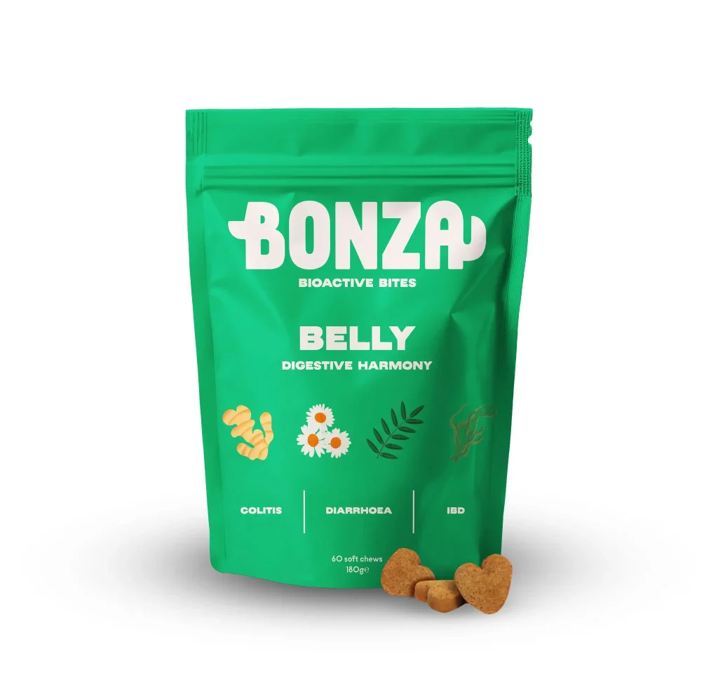Bonza Nahrungsergänzungsmittel Belly Bestes Ergänzungsmittel für Hunde mit Colitis-Symptomen