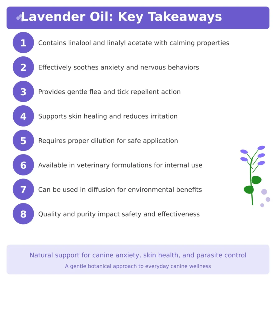 Beneficios clave del aceite de lavanda para perros