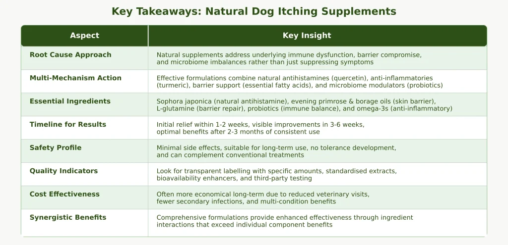 Suplemento para el prurito canino - El mejor tratamiento natural Puntos clave