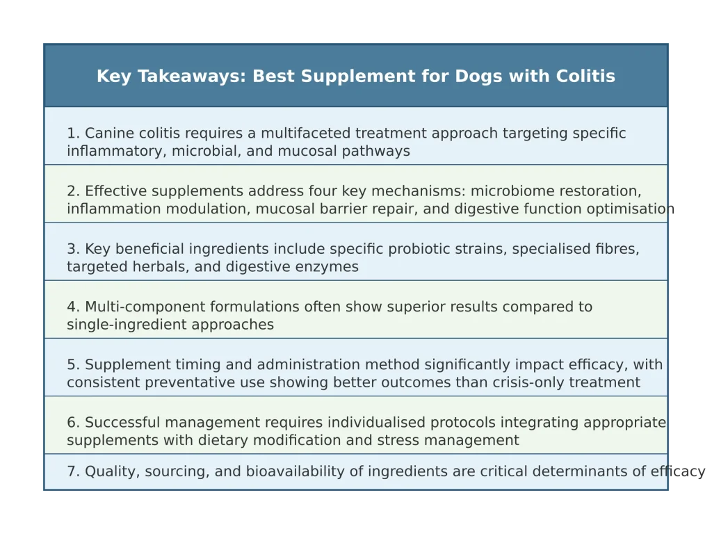 Best Supplement for Dogs with Colitis Science-based Solution Key Takeaways