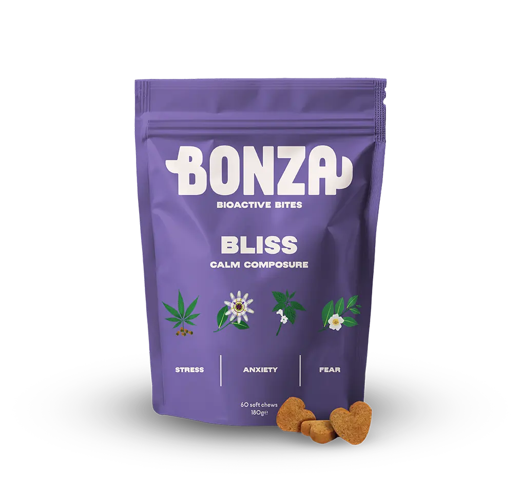 Bonza Bliss Supplements Best Calming Supplement for Dog Stress and Anxiety