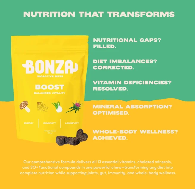 Bonza Boost Mineral and Vitamin Supplements for Dog Health