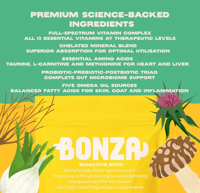 Bonza Boost Vitamin and Mineral Supplements for Senior Dogs