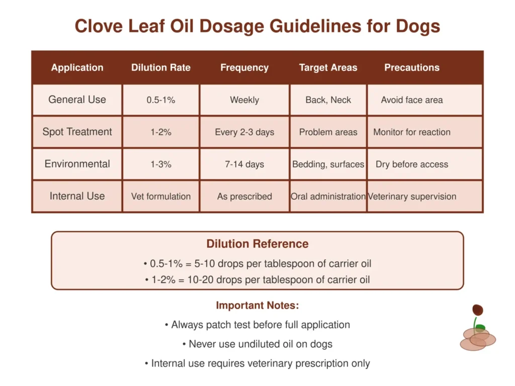 Dosage de l'huile de clou de girofle pour les chiens