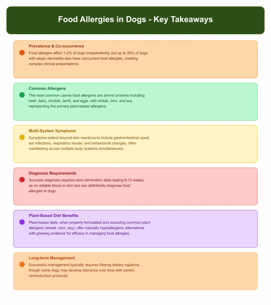 Food Allergies in Dogs- Causes, Symptoms and Treatment Key Takeaways