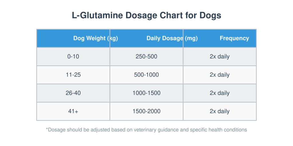 L-Glutamine Dosage Chart for Dogs