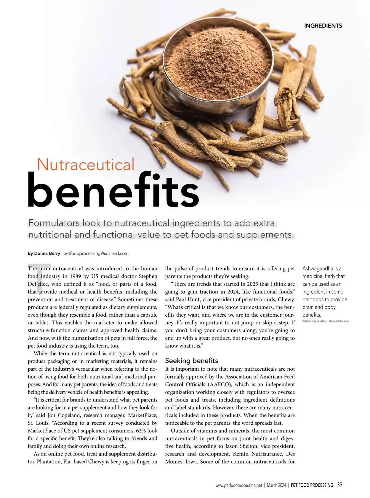 Beneficios nutracéuticos (para perros) – Elaboración de alimentos para animales de compañía
