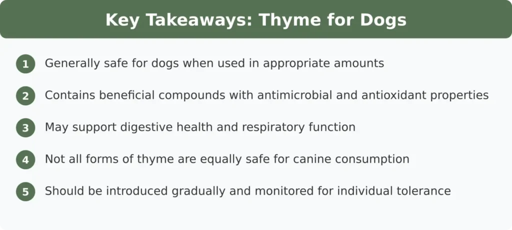 Thyme for Dogs Key Takeaways