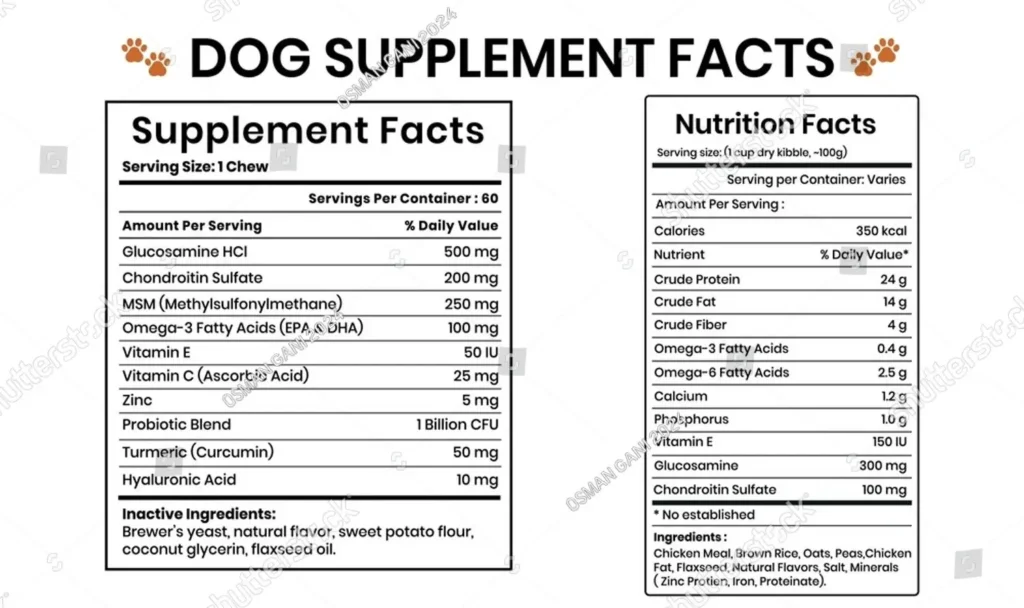 Waarom het ingrediëntenlabel op het darmsupplement van je hond je bijna niets vertelt