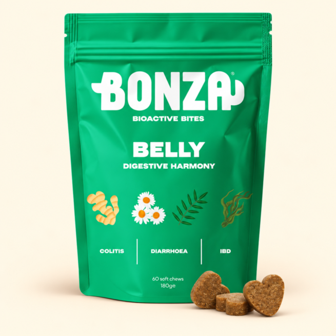 Bonza Belly Nahrungsergänzungsmittel Natural Functional Supplement Treats for Dogs.jpg Bonza Belly Nahrungsergänzungsmittel Natural Functional Supplement Treats for Dogs.jpg