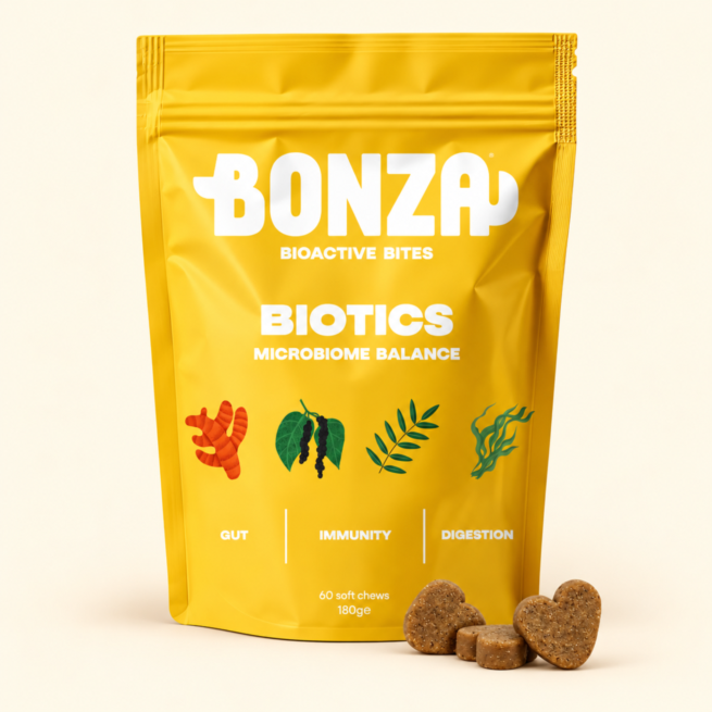 Bonza Biotics Nahrungsergänzungsmittel Natural Functional Supplement Treats for Dogs