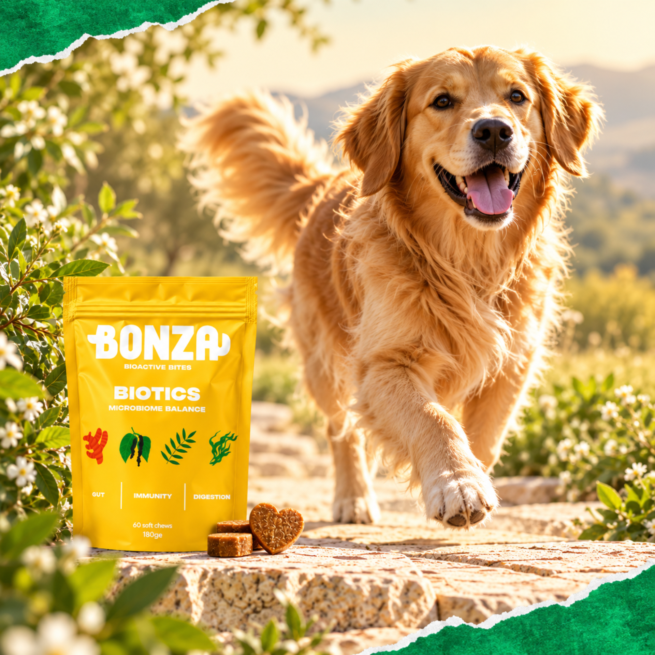 Dog with healthy digestion and everyday vitality