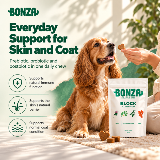 Daily skin and coat chews for dogs