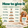 Bonza Block feeding guide chews per day by dog weight