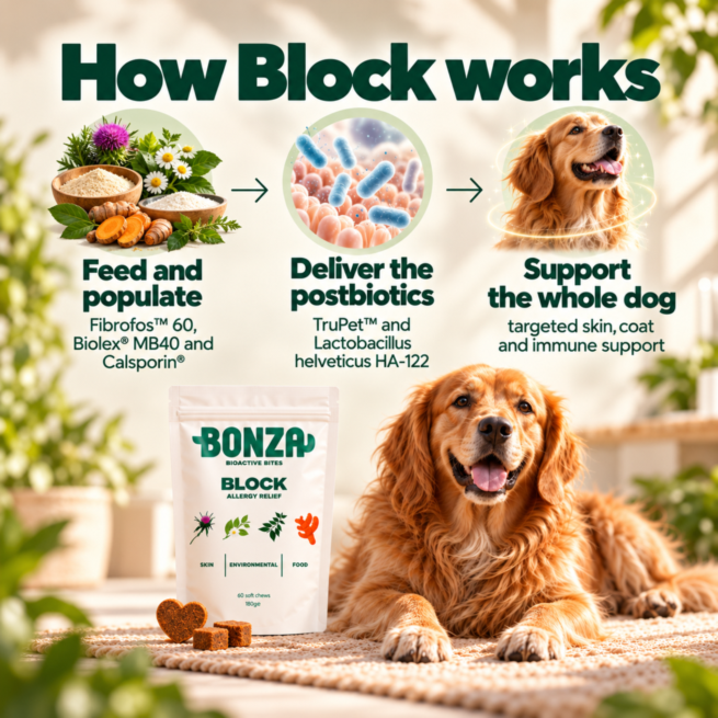How Bonza Block supports skin and immunity in dogs